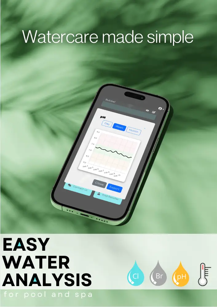 E.W.A mobile app interface - Smart water analysis and management system for pools and spas