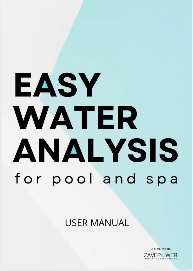 E.W.A User Manual cover - Simple guide for smart water analysis in pools and spas